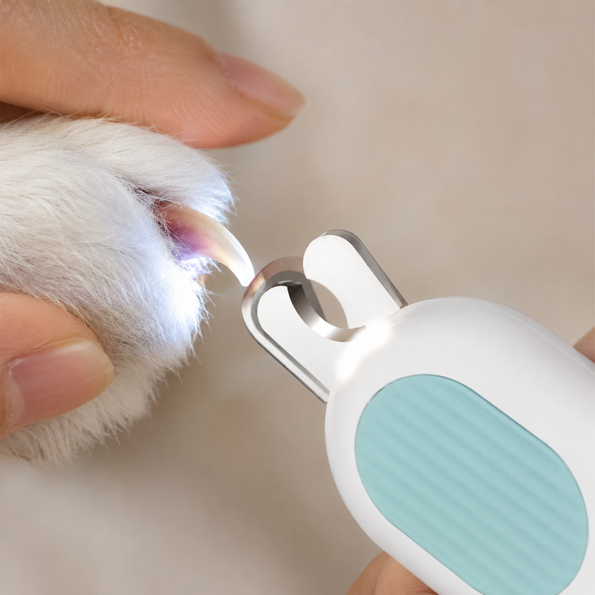 Cortauñas 2 en 1 para mascotas con LED  Cortador y Lima de Precisión