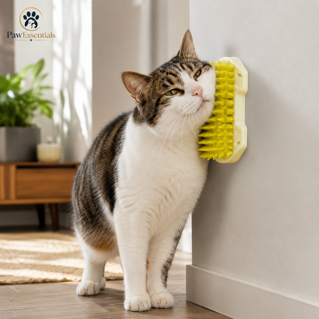 Masajeador autoadhesivo para gatos