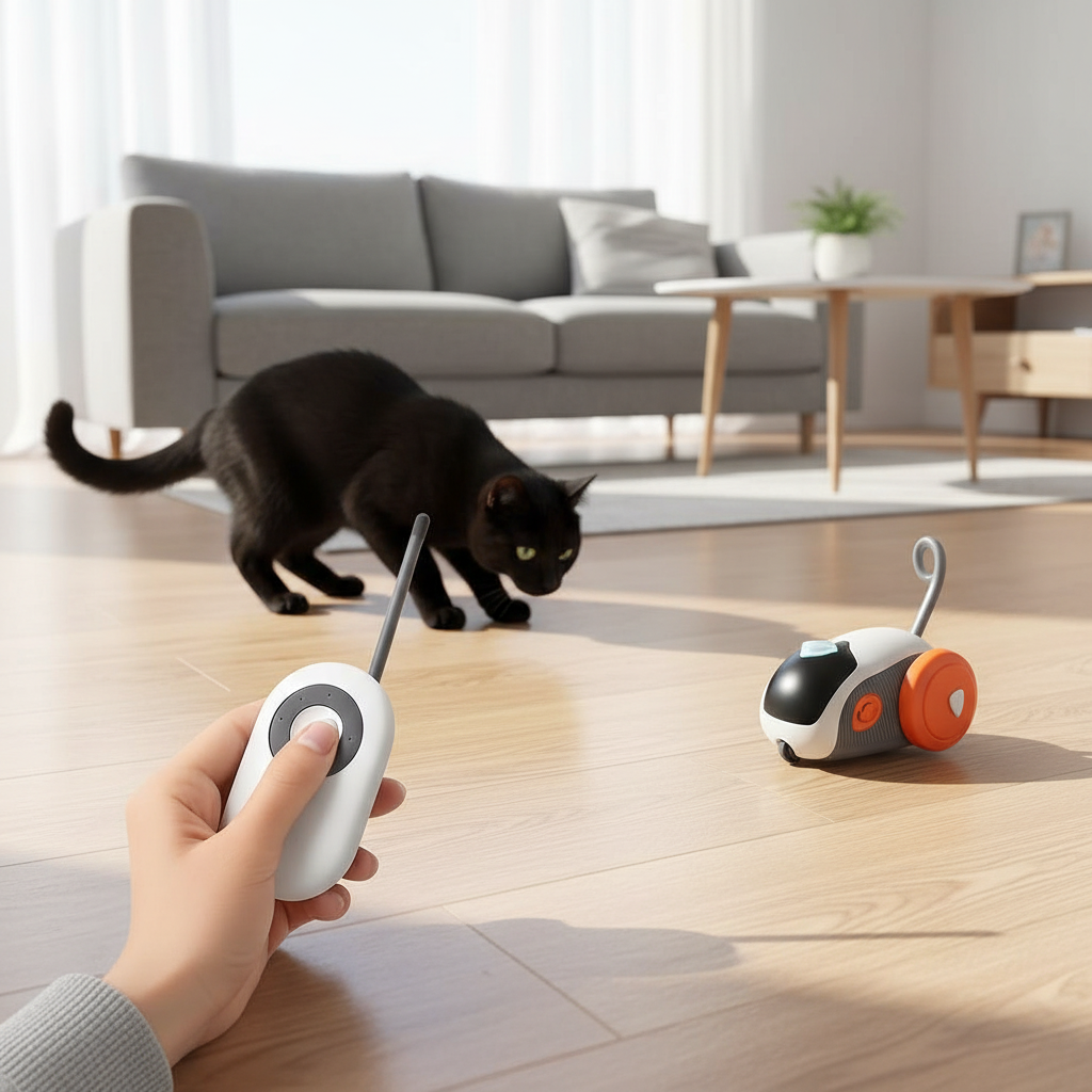 Coche teledirigido para gatos