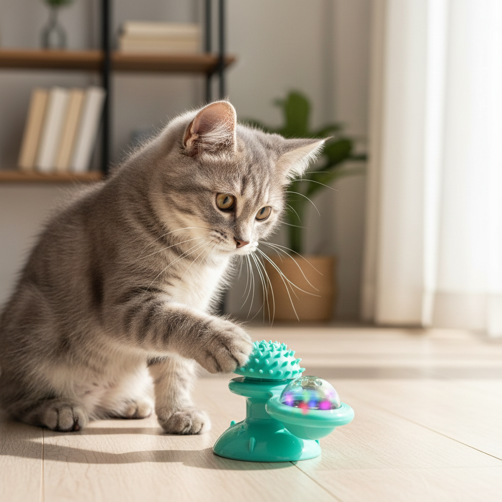 Molino interactivo para gatos